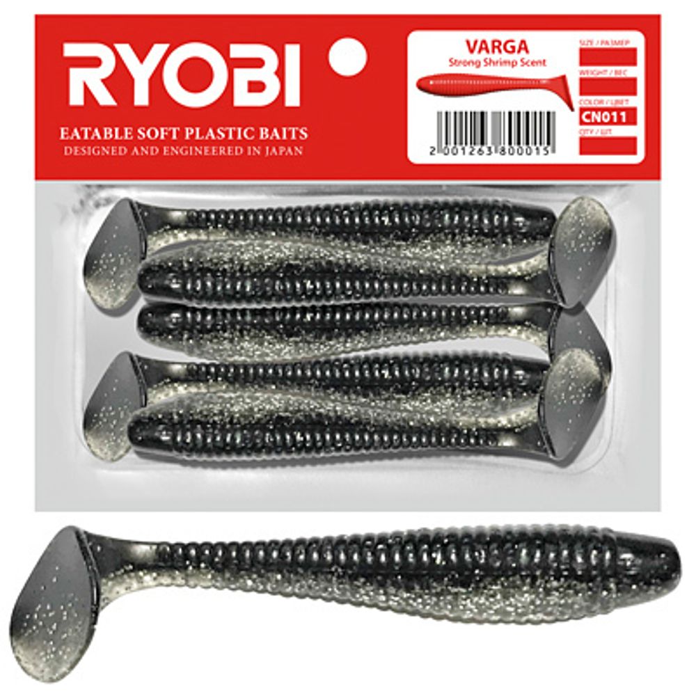 Мягкая силиконовая приманка риппер Ryobi VARGA (50mm), CN011 (christmas toy), ( упк. 8 шт.). Товар уцененный