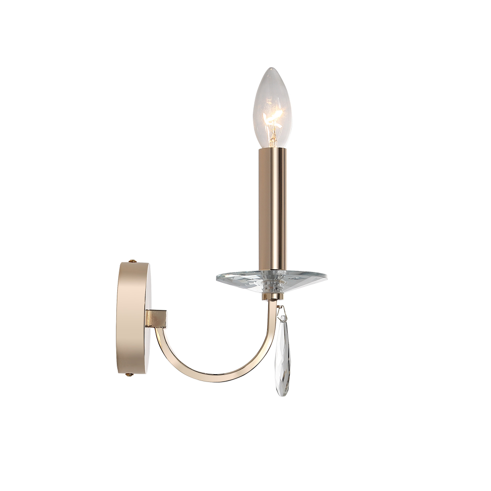 SL1405.201.01 Светильник настенный ST-Luce Латунь/Прозрачный E14*1 40W ЭЛЕГАНС