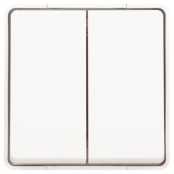 Переключатель ЭРА Эксперт 11-1506-01 двойной IP55 10АХ-250В ОУ белый