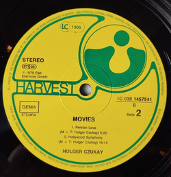 Винтажная виниловая пластинка LP Holger Czukay From Can Movies (Germany 1980)