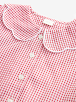 Платье школьное с воротником для девочки Next Q77-070, Красный, Белый