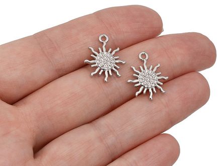 Подвеска "Солнышко" 17мм, со стразами