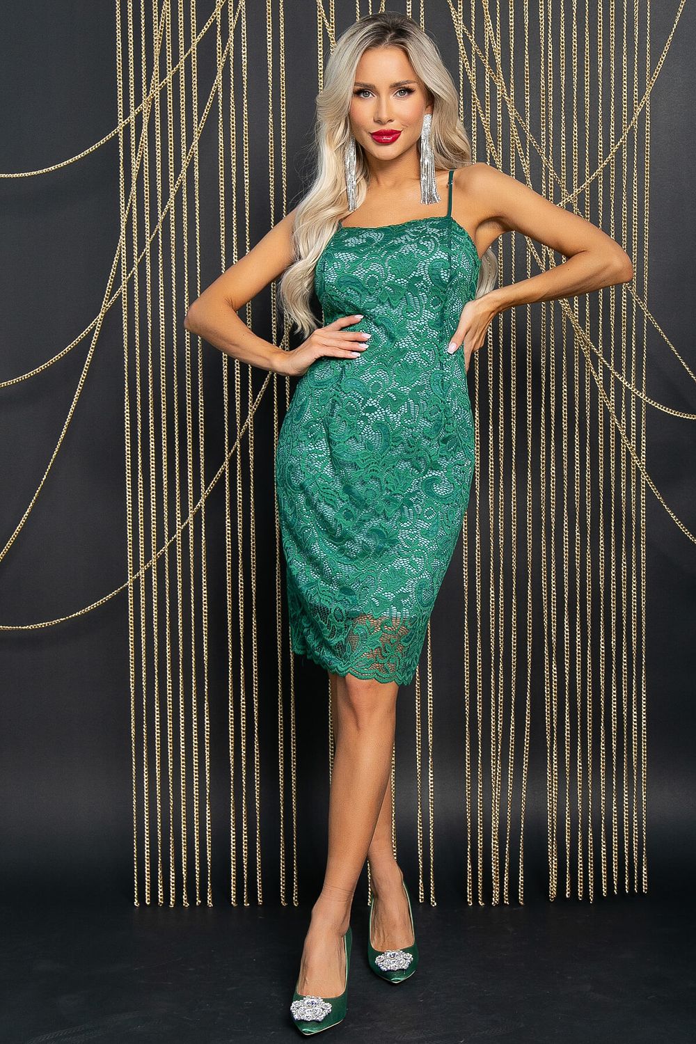 Платье Вечерний шик (зеленое) П11788 LT Collection