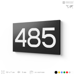 Номер на дверь 485, табличка на дверь для офиса, квартиры, кабинета, аудитории, склада, черная 120х70 мм, Айдентика Технолоджи