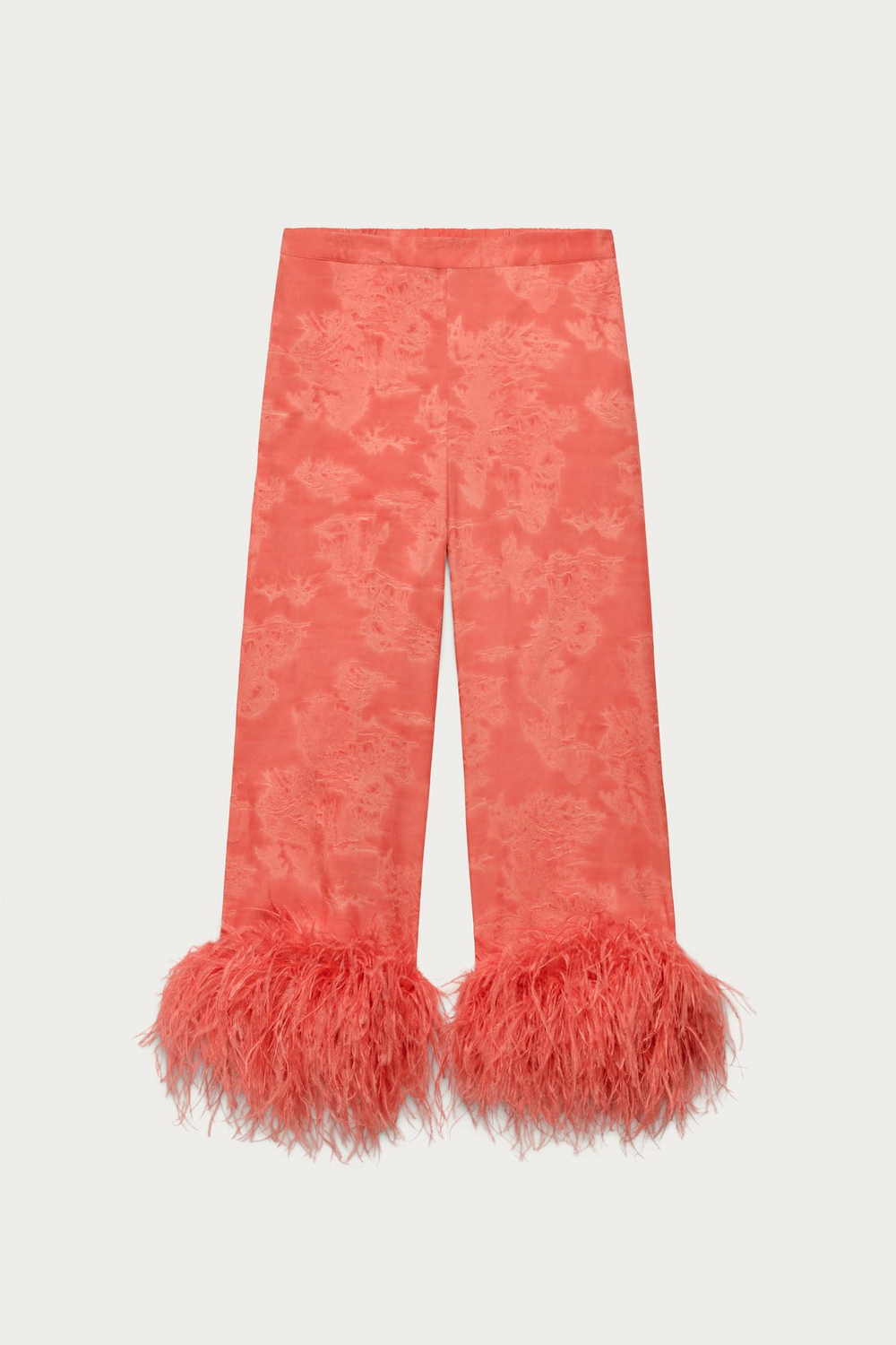 ZARA X MARISA BERENSON БРЮКИ ИЗ ВИСКОЗЫ, КРАСНЫЙ/ОРАНЖЕВЫЙ