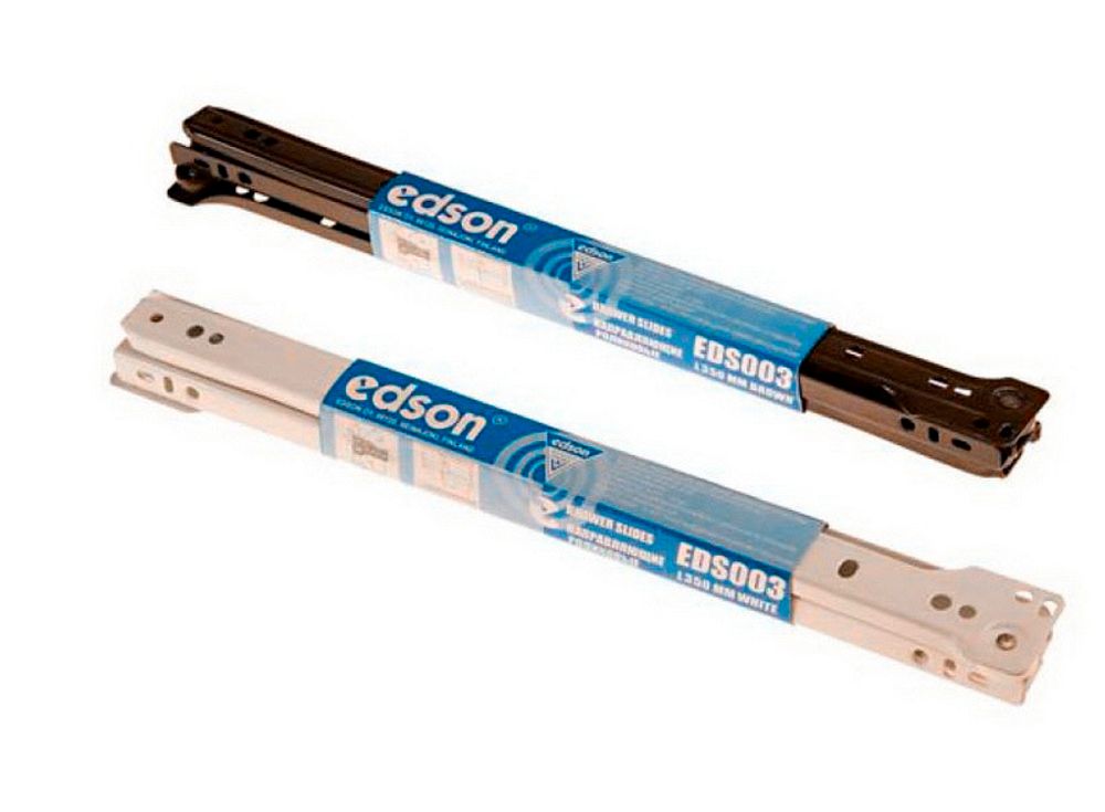 Направляющие для ящиков EDSON EDS003-L 300мм WHITE (комплект) ролик /25