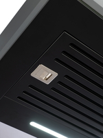 Вытяжка кухонная MACBI Perfa-60G-baf (BLACK) черный, D150мм, 1200м3/ч, полновстраиваемая, мотор 230Ватт, стекло 60см, сенсорное управление + управление жестами