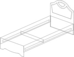 Кровать "Александрия" ДА-14 с настилом