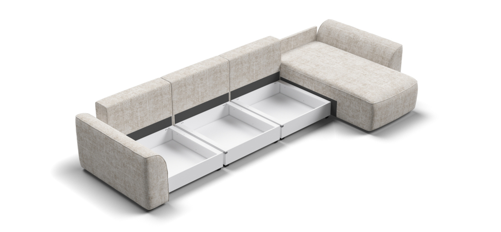 Угловой диван KING MODOOL MAX шенилл IQ кварц