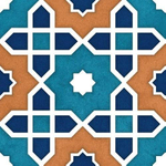 Ennface Pattern Tantora Blue 20x20