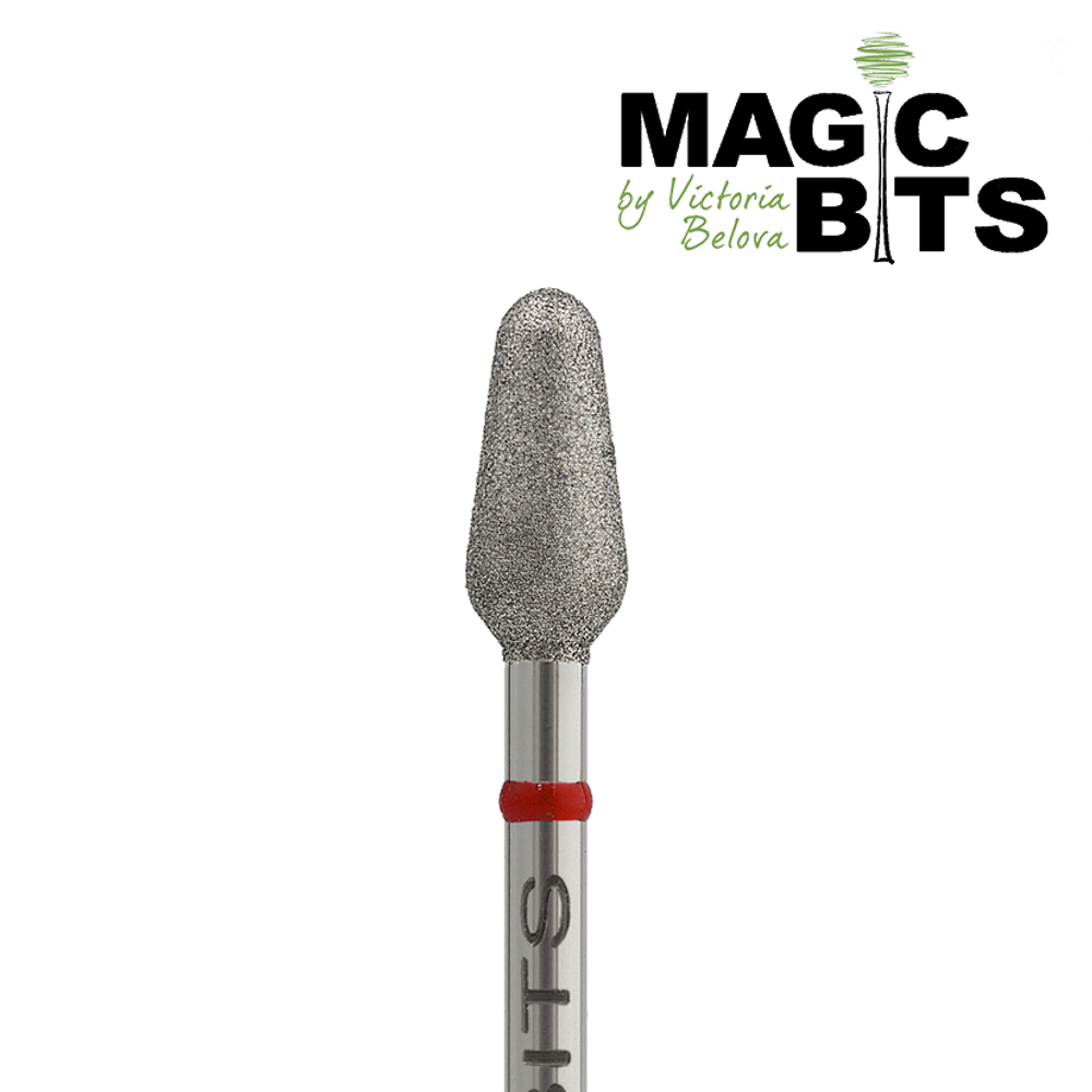 Magic Bits фреза бутон 40 красная насечка