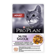 Влажный корм для кошек Pro Plan Adult желе с индейкой, 85гр