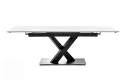 "Юпитер" стол интерьерный раздвижной обеденный из керамики, цвет белый глянцевый