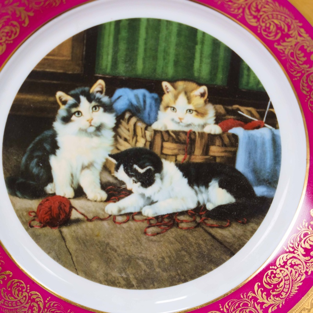 Декоративная тарелка «Пушистая компания»