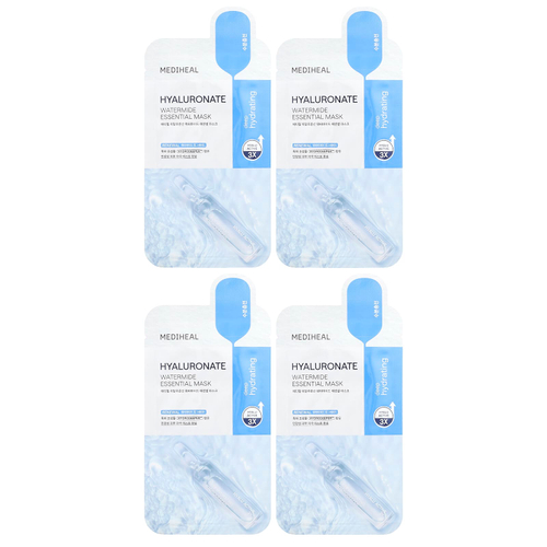 MEDIHEAL, Маска для красоты с гиалуронатом и водой, 4 шт., По 24 мл (0,81 жидк. Унции)