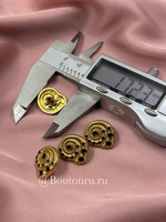 Шляпки под установочные кнопки Скиапар. ракушки рельеф. золото