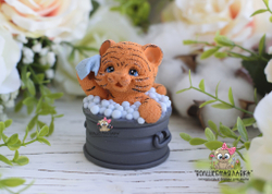 Силиконовая форма Тигр купается