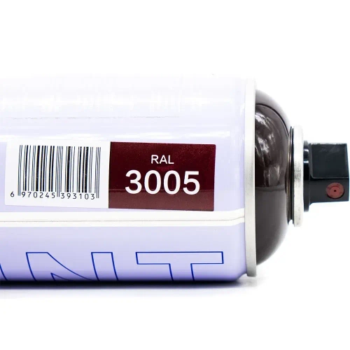 RAL 3005 красное вино акриловая краска аэрозольный баллончик 520мл. Gamma Paint РАЛ 3005
