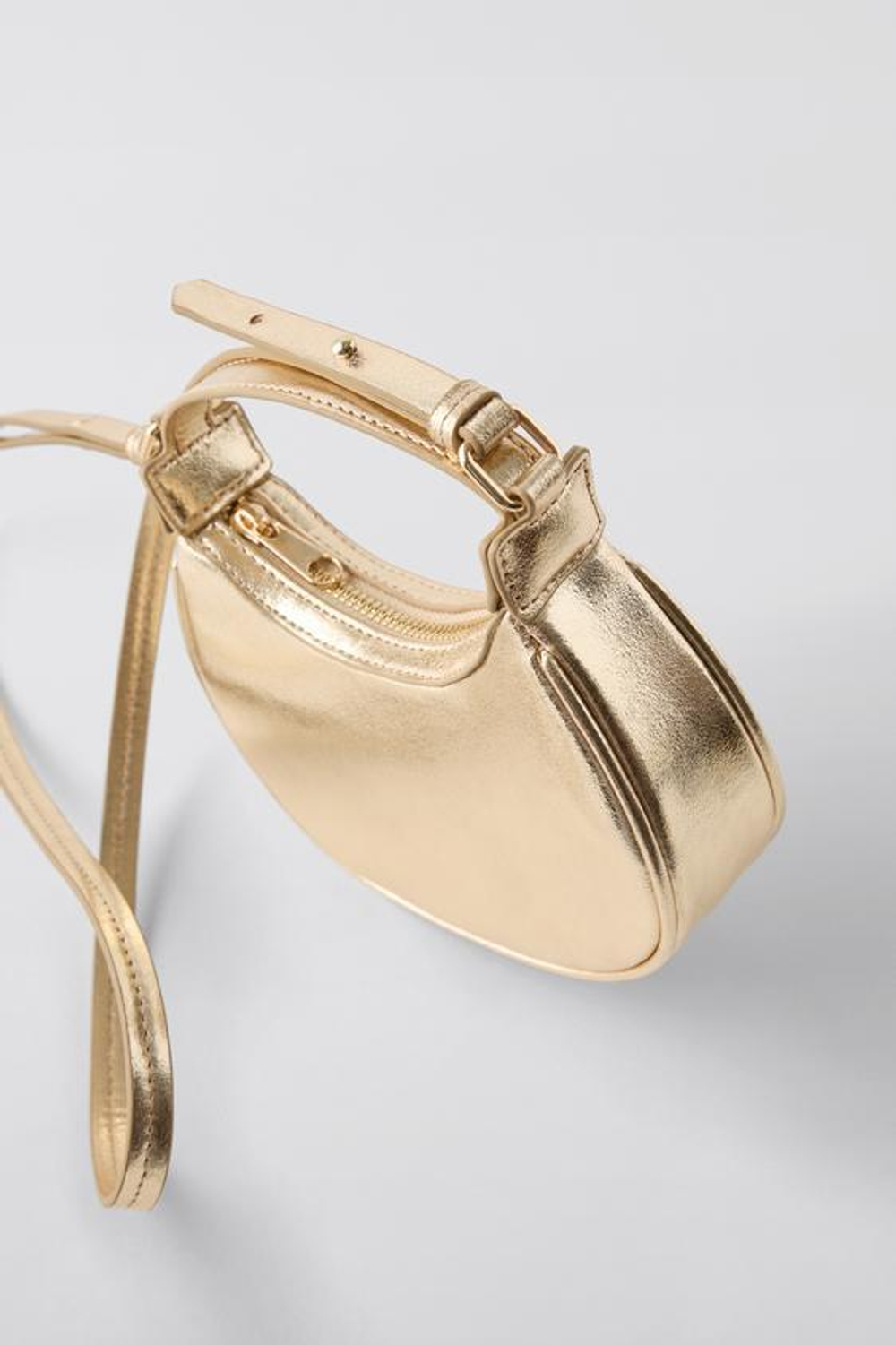 ZARA МИНИ-СУМКА С РЕМНЕМ ЧЕРЕЗ ПЛЕЧО, ЗОЛОТИСТЫЙ