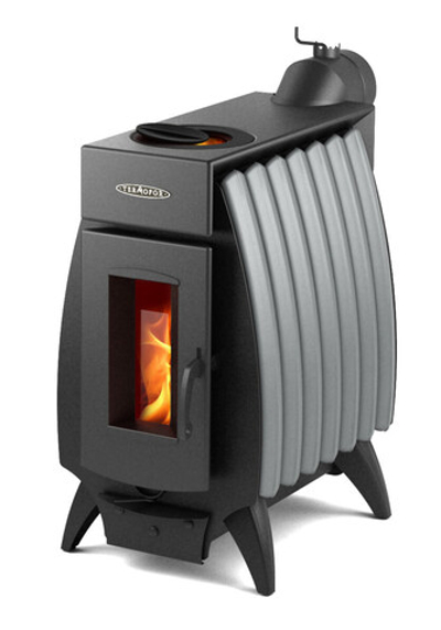 Печь отопительно-варочная ОГОНЬ-БАТАРЕЯ 7 антрацит-серый металлик