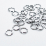 Колечки соединительные, цвет серебро (родий), размер 7 мм, толщина 1 мм, цена за 10 шт