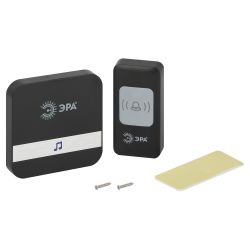 Звонок дверной ЭРА C94 беспроводной, от сети, черный, 52 мелодии