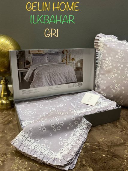 Постельное белье Gelin Home ILKBAHAR серый