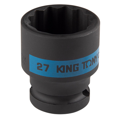 KING TONY (453027M) Головка торцевая ударная двенадцатигранная 1/2", 27 мм