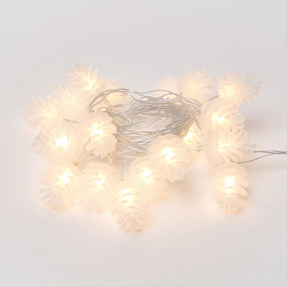 ULD-S0280-020-DTA WARM WHITE IP20 PINE CONES Гирлянда светодиодная Шишки . 20 светодиодов. 2.8 м. теплый белый. IP20. провод прозрачный.