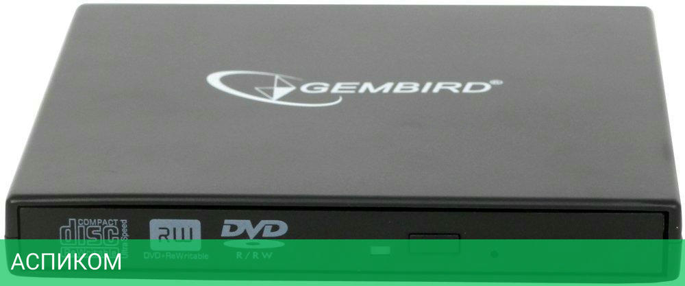 Оптический привод Gembird DVD-USB-02 Black