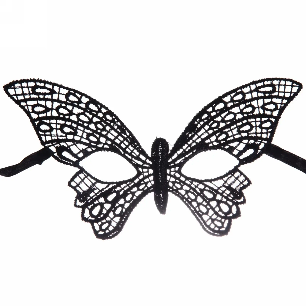 Маска «Кружево Бабочка», черный