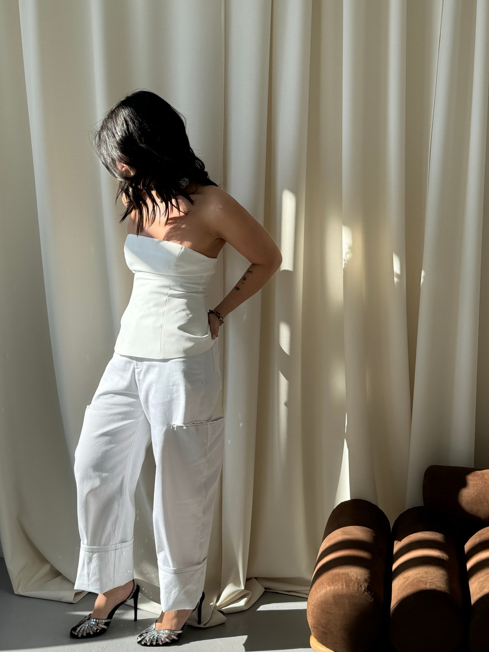 Топ-корсет молочный