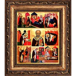 Николай Чудотворец Вятский (Великорецкий). Икона на холсте.