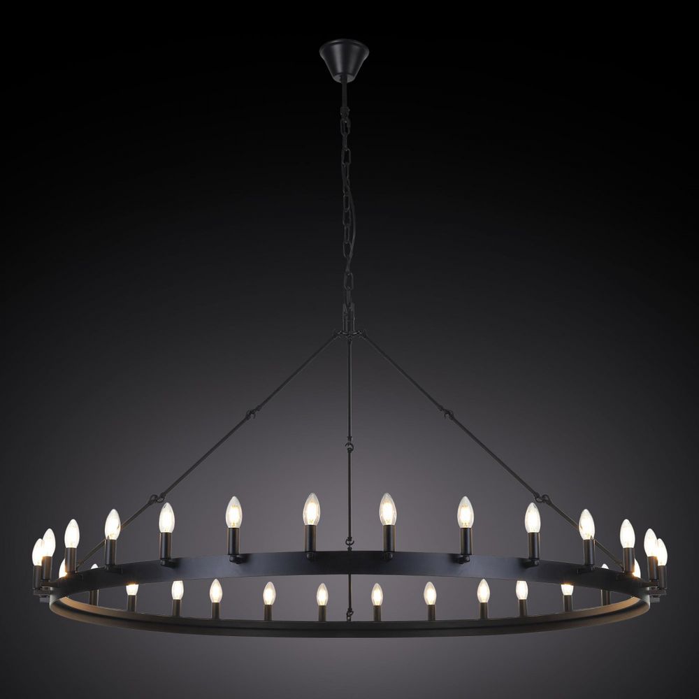 Citilux Смитсон CL470130 Люстра замковая подвесная Чёрная