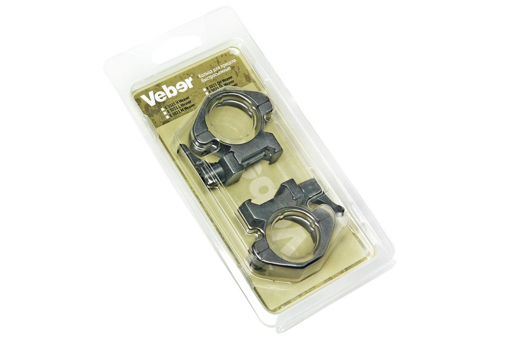 Кольца для прицела Veber E 3021 M Weaver быстросъёмные