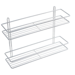 Полка прямая двухэтажная хром FX-730-2