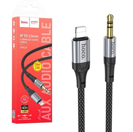 Аудио Адаптер HOCO UPA26 Lightning - 3.5mm AUX (черный)
