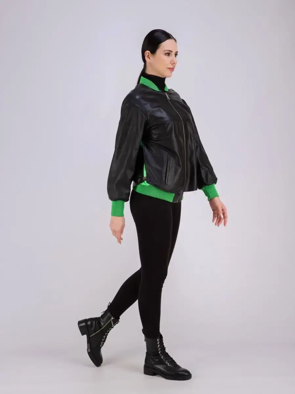 Куртка женская из натуральной кожи оверсайз Турция