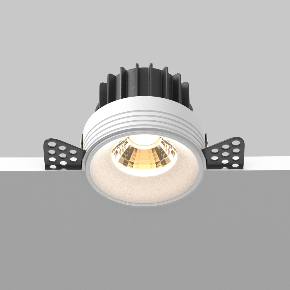 Встраиваемый светодиодный светильник Maytoni Round DL058-12W2.7K-TRS-W