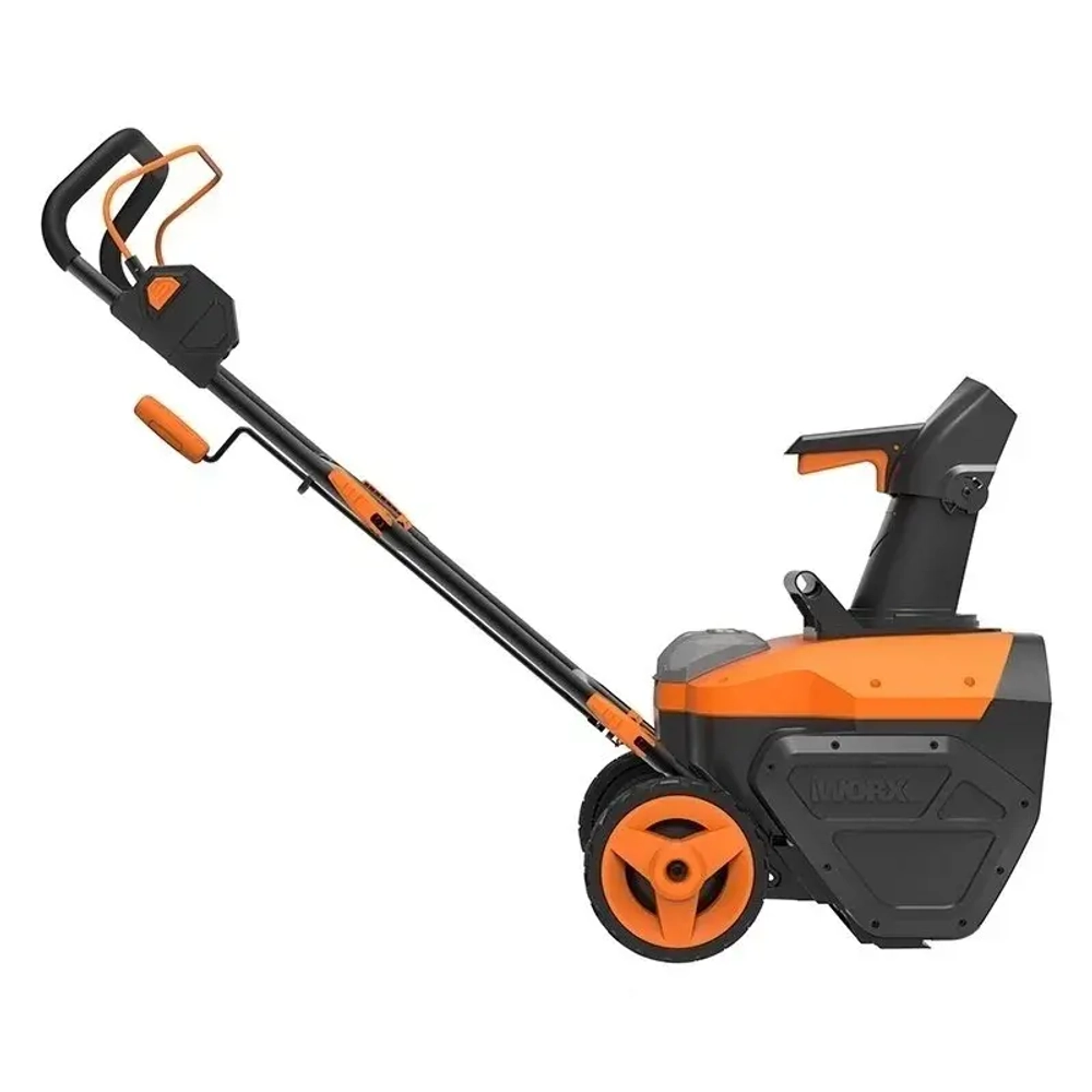 WORX WG471E 40В аккумуляторный снегоуборщик (2 x 4 Ач, ЗУ) ковш 50 см, выброс 6 м