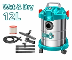 TOTAL Строительный пылесос 12 л, 800 Вт