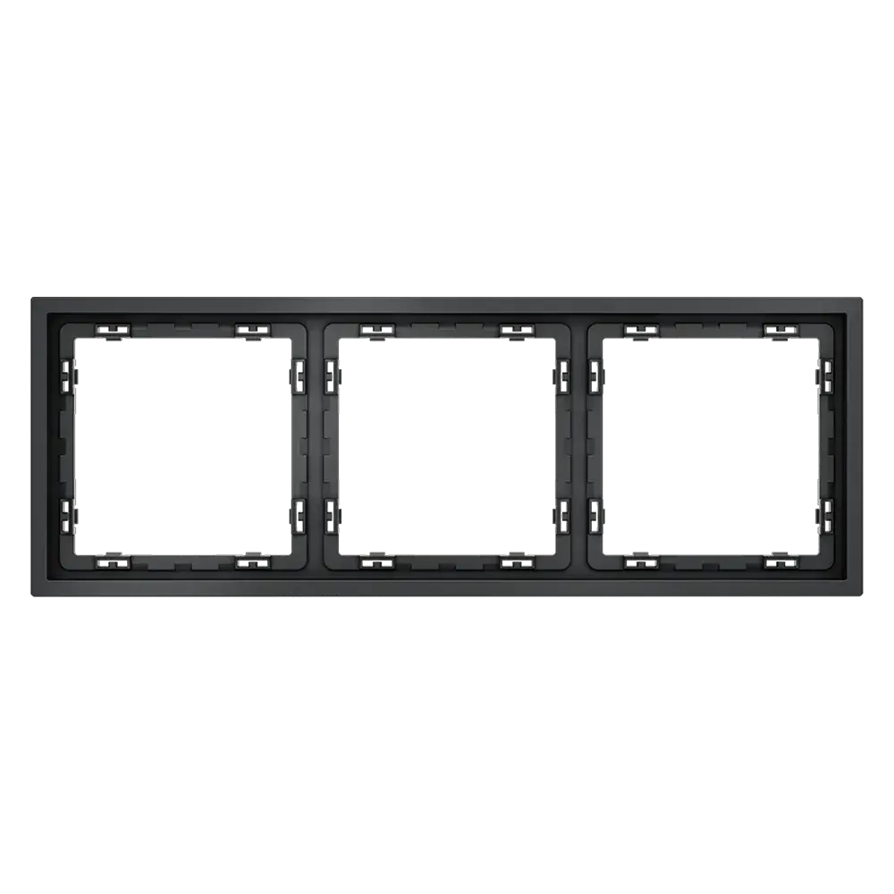 Рамка пластиковая VOLTUM S70 на 3 поста, (графит)