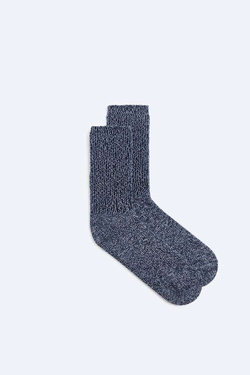 ZARA НОСКИ В РУБЧИК В СТИЛЕ РУСТИК, ЧЕРНЫЙ