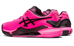 Мужские кроссовки теннисные Asics Gel-Resolution 9 Clay - hot pink/black