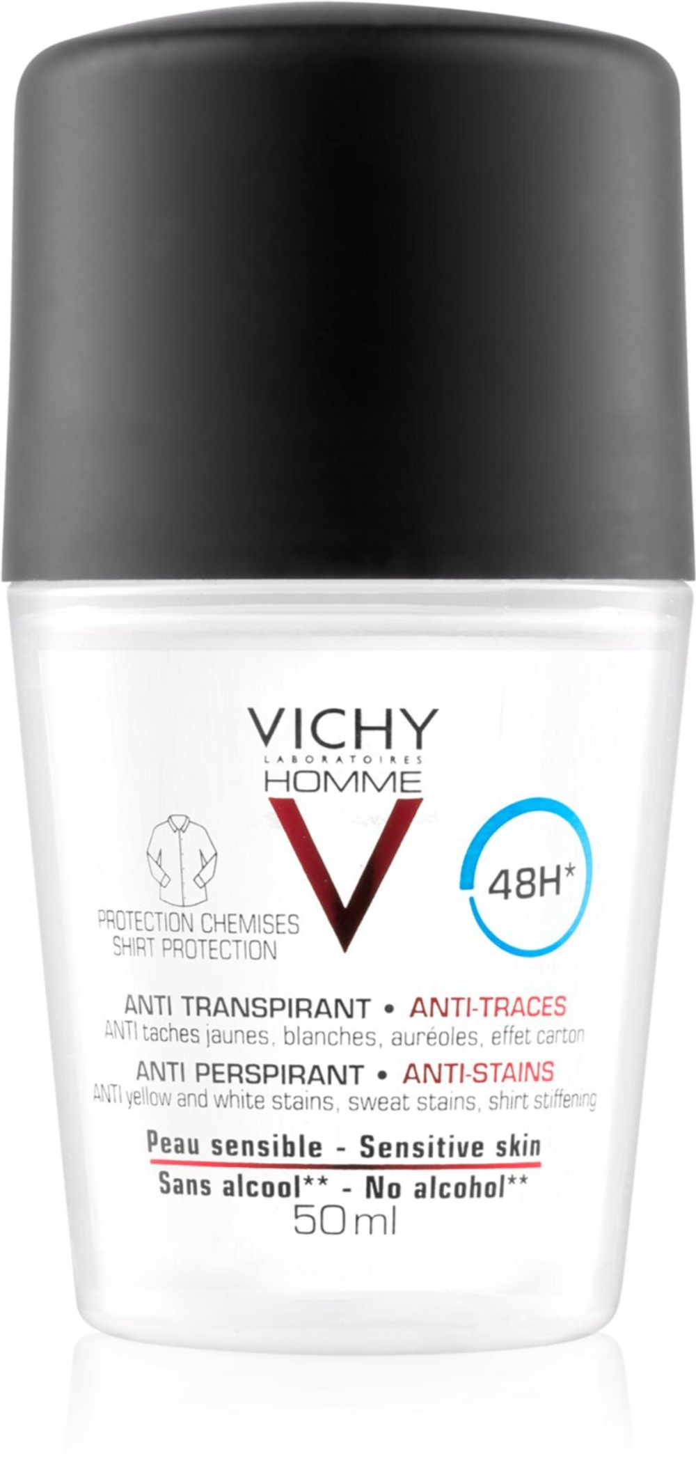 Vichy Homme Deodorant - антиперспирант против белых и желтых пятен 48 часов /   50  ml  / GTIN 3337875585750