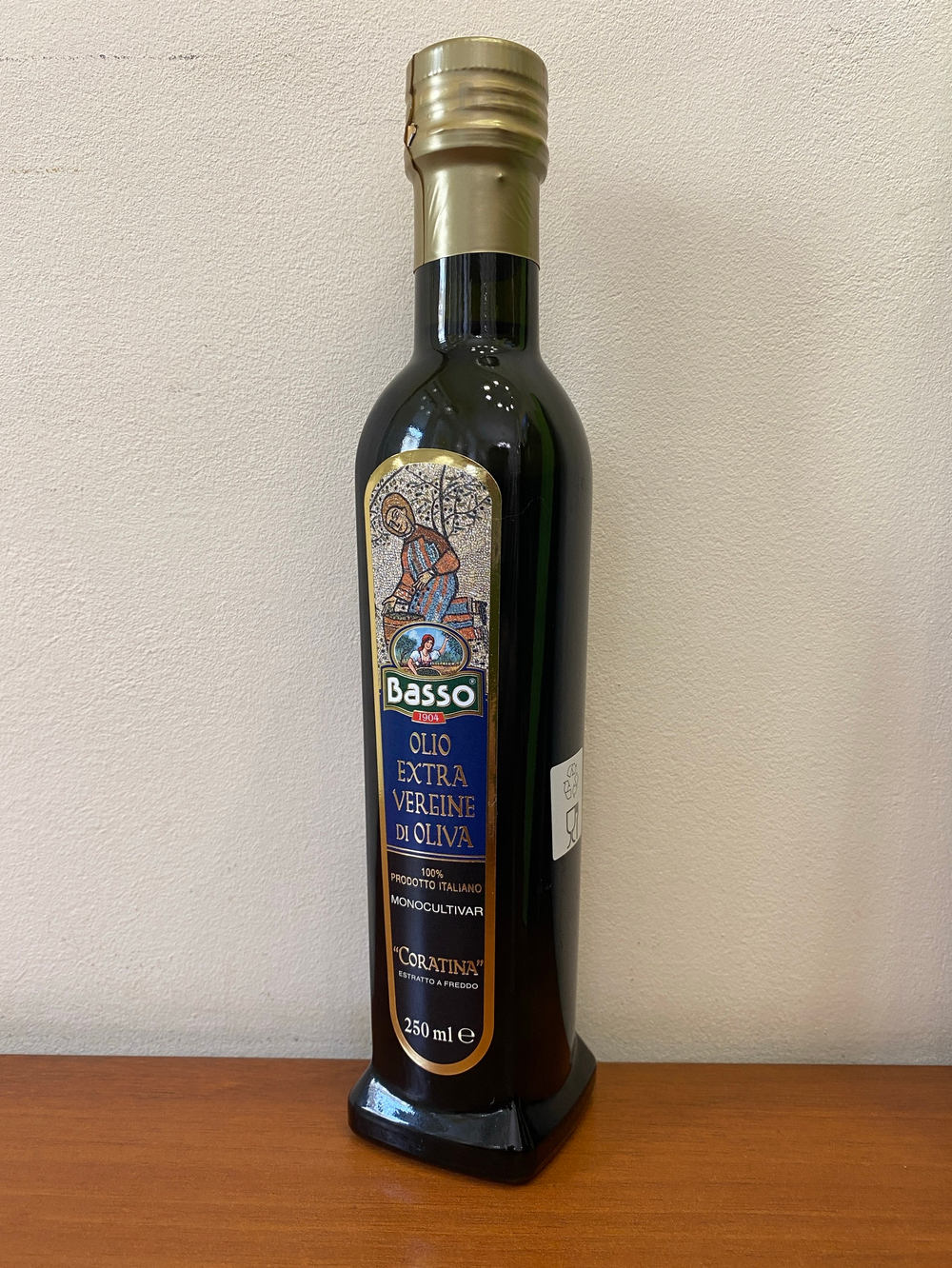 Оливковое масло BASSO Extra Virgin Coratina 250 мл Италия