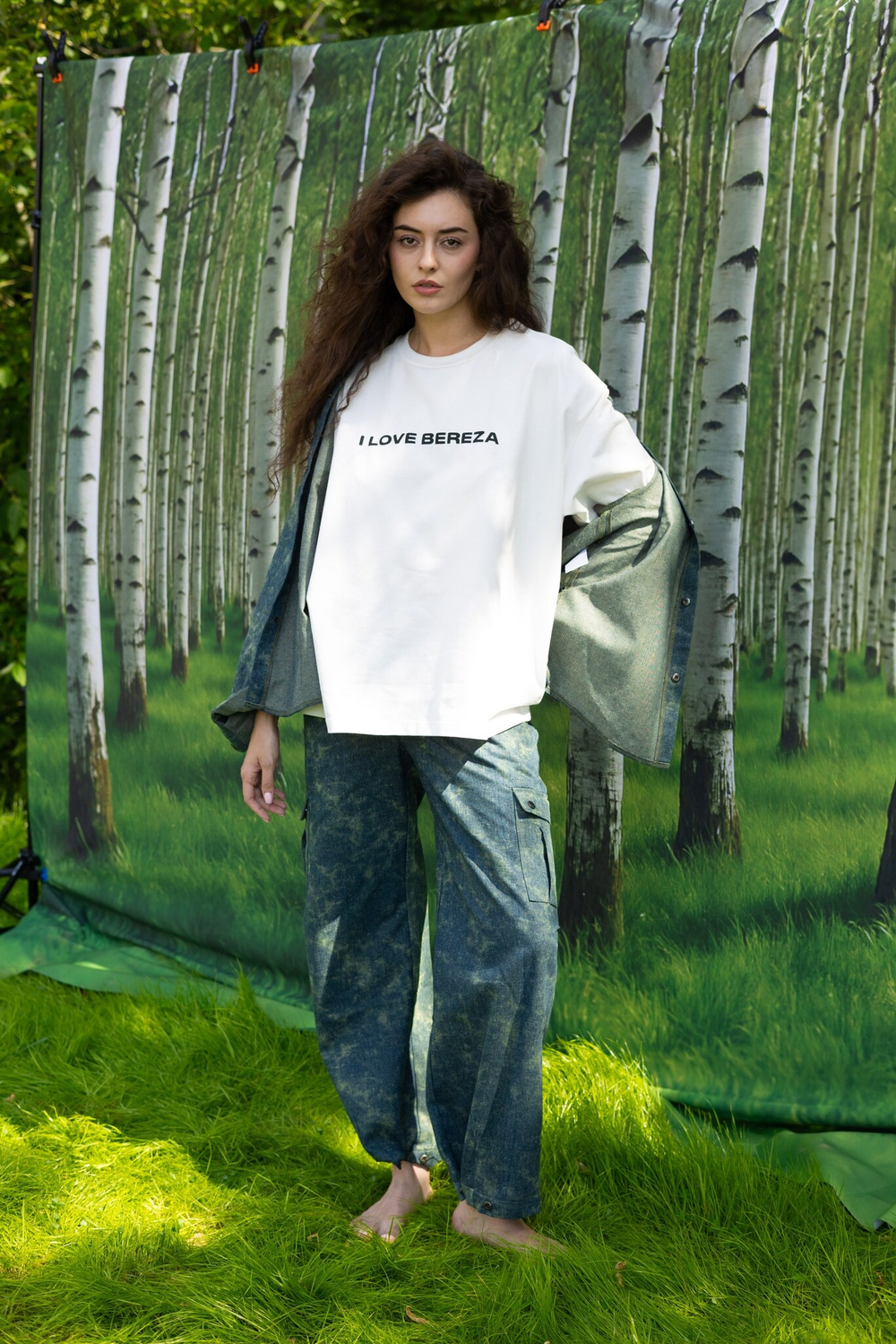 Джинсы Cargo Forest Girl (Dark Blue Green)