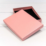 Коробка Ювелирная 16х12х3.4 см "Ромбики" (Розовый)