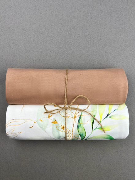 Сет из 2-х пеленок LooJoo Ветви / Карамель