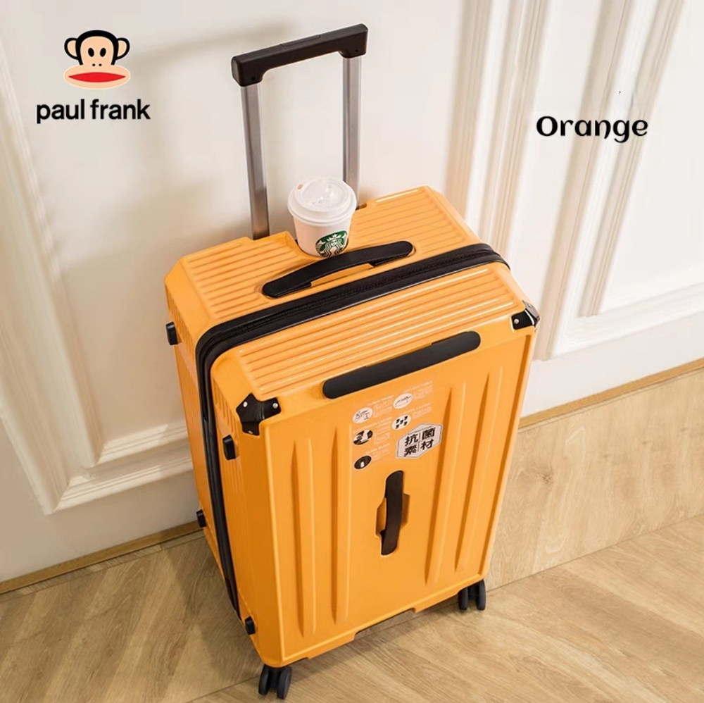 Чемодан Paul Frank "Far Trip" | 5 Weels+USB+Cup holder (Orange)